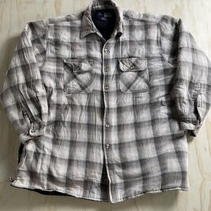 Vintage Merrill & Forbes Outfitters Size 2XL Plaid Quilted Flannel Shirt Jacket